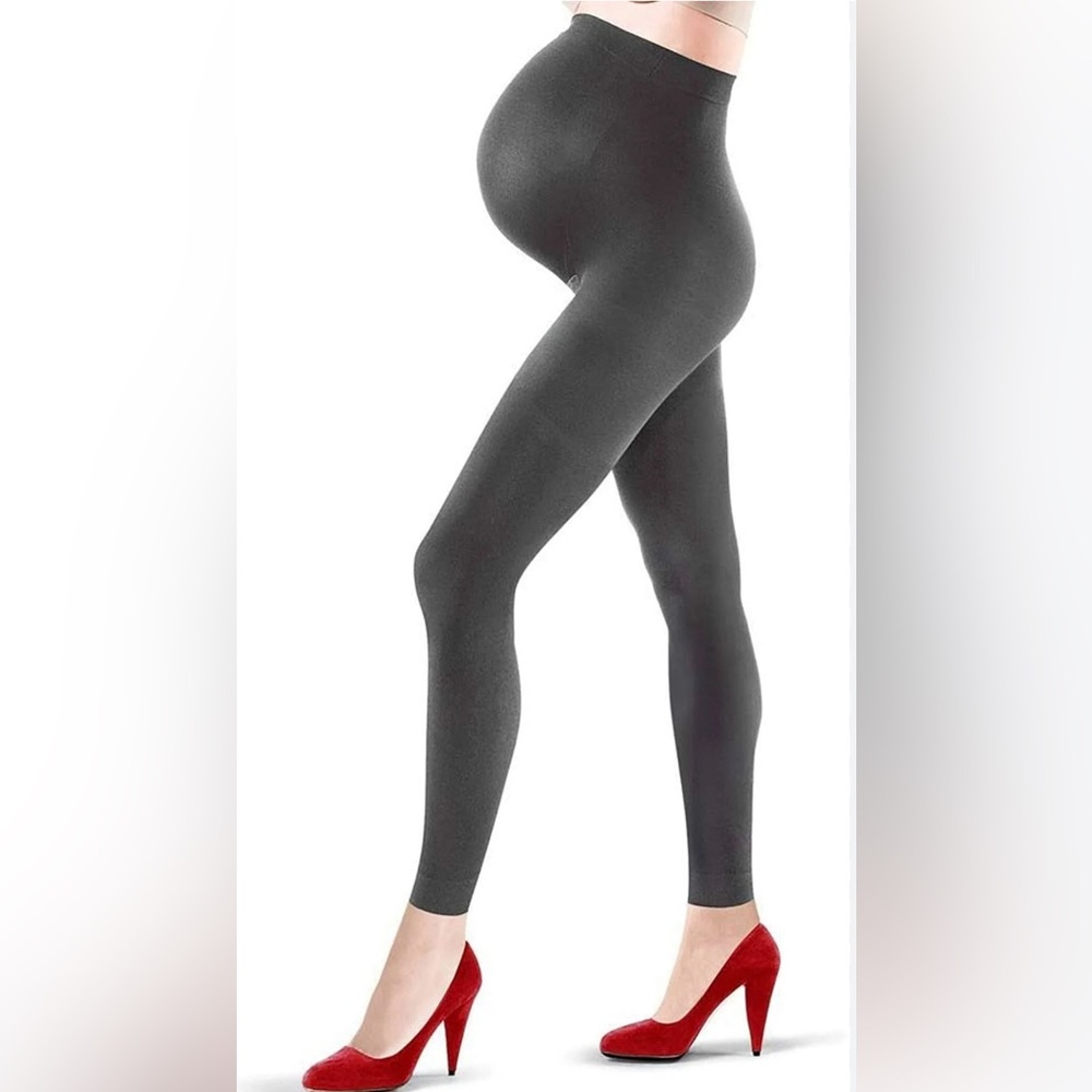 ASSETS by Sara Blakely Marvelous Mama Maternity Lucky Leggings Slate-3 NWT